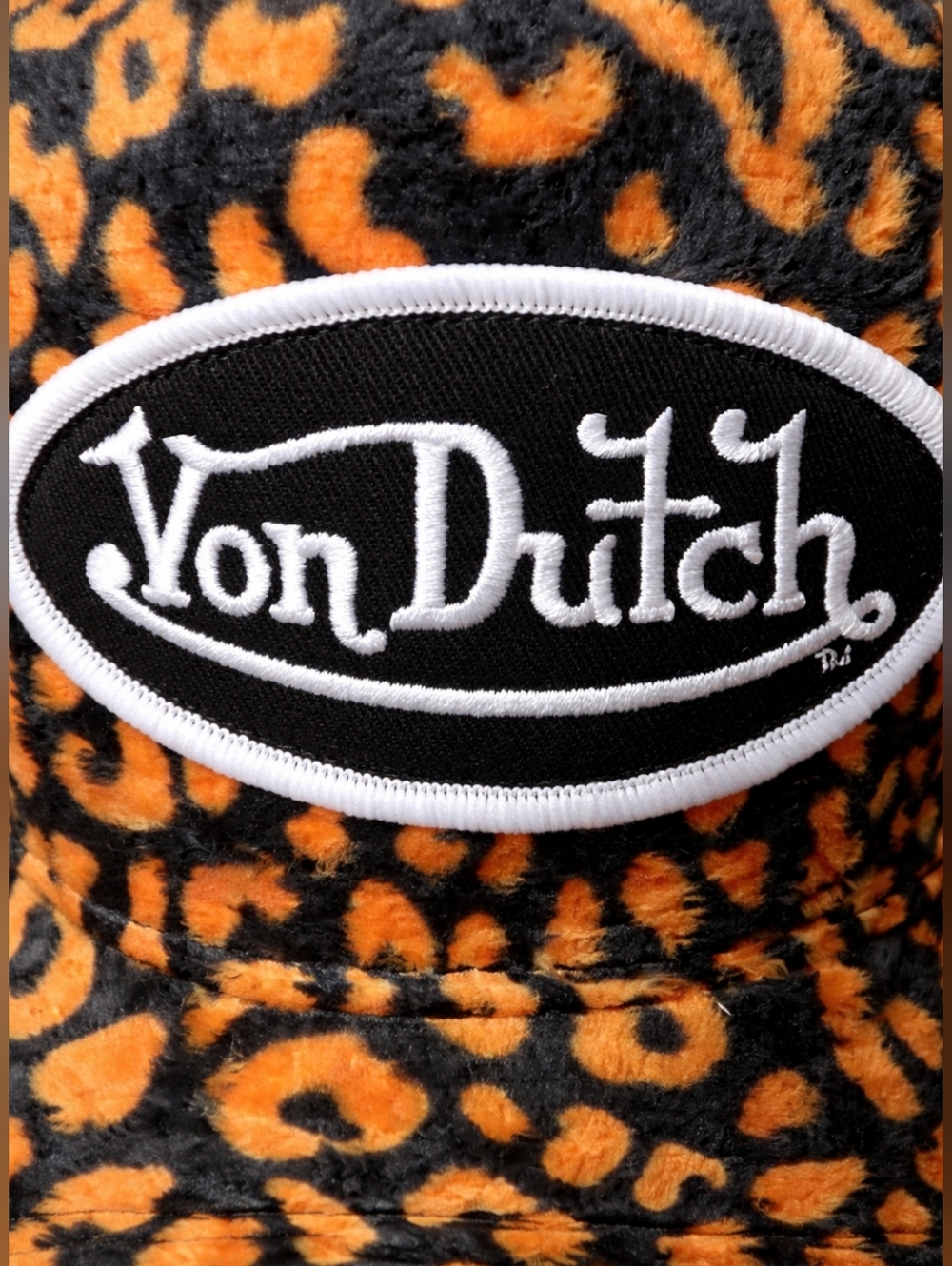 🆕️Von Dutch Leopard Trucker Hat Orange Mesh Snapback Cap Y2K Streetwear NEW - Picture 3 of 6